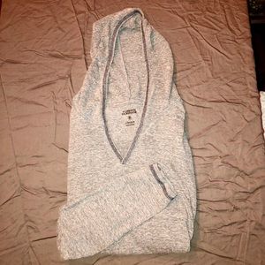 Grey Long Sleeve Shirt with Hood